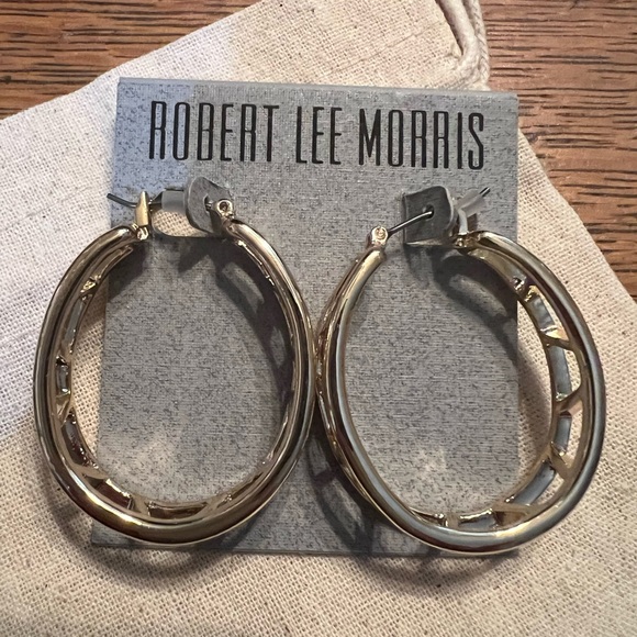 Robert Lee Morris Gold Modern Earrings - Picture 5 of 6